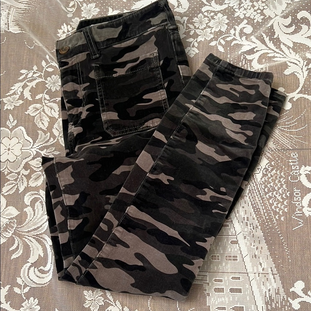 Pilcro Camouflage Straight Leg Pants